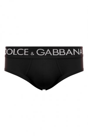 Хлопковые брифы Dolce & Gabbana. Цвет: чёрный