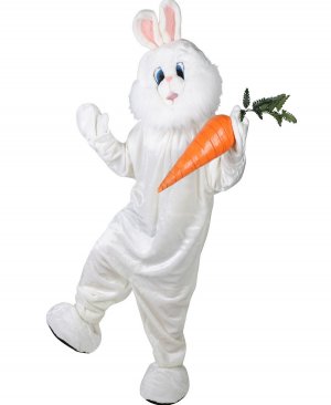 Роскошный костюм талисмана плюшевого кролика BuySeasons, белый Buyseasons