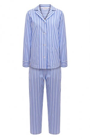 Хлопковая пижама Max Mara. Цвет: голубой
