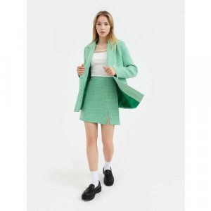 Пиджак , размер 44, зеленый, белый MIST. Цвет: белый/зеленый/белый-зеленый