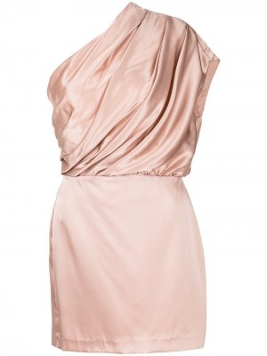 Короткое платье асимметричного кроя Michelle Mason. Цвет: розовый