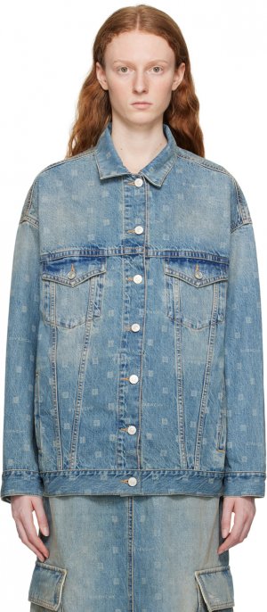 Синяя джинсовая куртка 4G среднего размера Givenchy