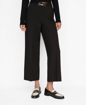 Женские брюки-кюлоты с поясом MANGO, черный Mango
