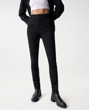 Женские узкие джинсы скинни с высокой посадкой Diva Slimming , черный Salsa Jeans