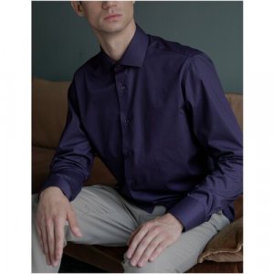 Рубашка , размер 45, фиолетовый Allan Neumann. Цвет: фиолетовый