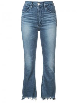 Укороченные джинсы с завышенной талией 3x1. Цвет: синий