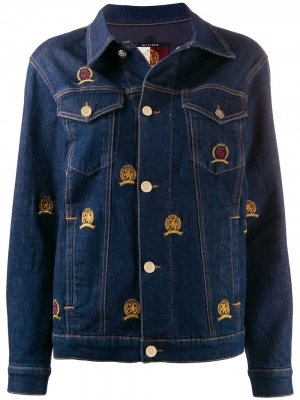 Embroidered crest denim jacket Tommy Hilfiger. Цвет: синий