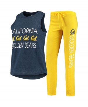 Женский комплект для сна из майки и брюк темно-синего золотого цвета Cal Bears Team Concepts Sport