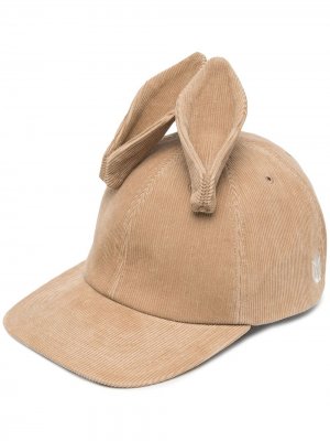 Вельветовая кепка с ушками UNDERCOVER. Цвет: коричневый