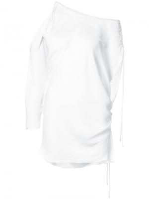 Асимметричная блузка Juan Carlos Obando. Цвет: белый