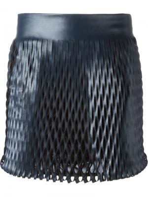 Мини-юбка с вырезными деталями Jay Ahr. Цвет: синий