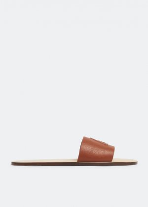 Сандалии CHRISTIAN LOUBOUTIN Varsicool flat sandals, коричневый