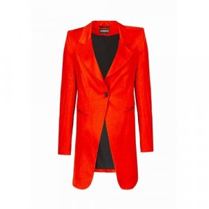 Пиджак , удлиненный, силуэт прилегающий, размер 40, красный Ann Demeulemeester. Цвет: красный