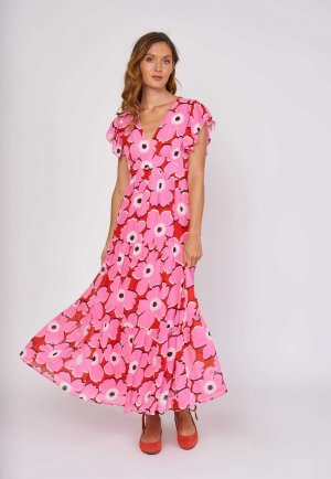 Длинное платье , розовый Derhy