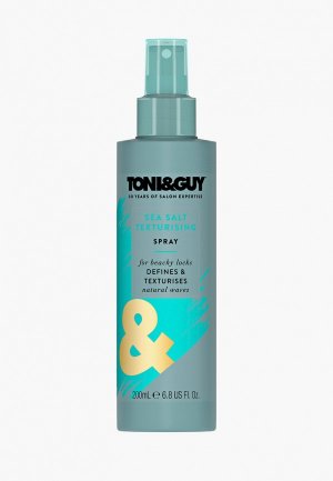 Спрей для волос Toni&Guy текстурирующий МОРСКАЯ СОЛЬ Sea Salt Texturizing Spray, 200 мл. Цвет: прозрачный