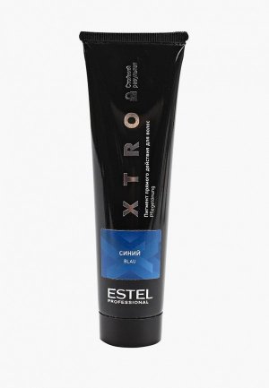 Краска для волос Estel Пигмент XTRO прямого действия PROFESSIONAL синий 100 мл. Цвет: черный