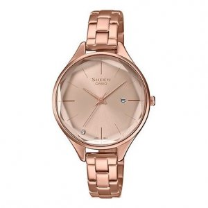 Часы Sheen Minimalistic Business Analog Watch 'Rose Gold Pink', розовый Casio