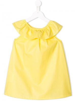 Короткое легкое платье Amelia Milano. Цвет: желтый
