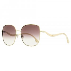 Женские квадратные солнцезащитные очки Mamie 3YGNQ Светло-золотые 60 мм Jimmy Choo