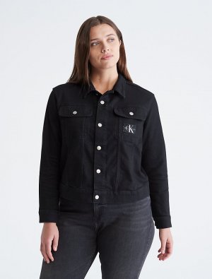 Джинсовая куртка 90-х больших размеров , черный Calvin Klein