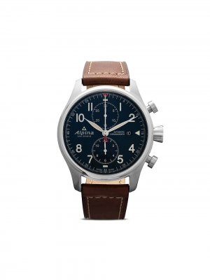 Наручные часы Startimer Pilot Chronograph 44 мм Alpina. Цвет: голубой