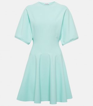 Плиссированное мини-платье ALAÏA, синий Alaïa