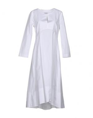 Платье длиной 3/4 LA SARTORIA. Цвет: белый
