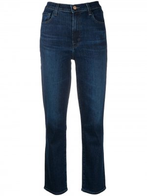 Прямые джинсы Alma с завышенной талией J Brand. Цвет: синий