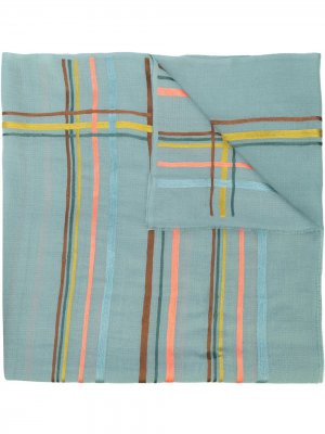 Кашемировый шарф в полоску Janavi India. Цвет: синий