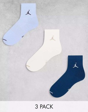 Три пары синих носков с подушками на каждый день Jordan