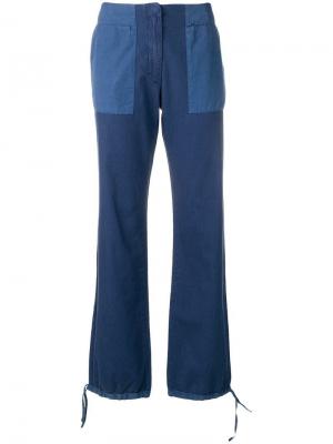 Зауженные укороченные брюки 1990-х годов Maison Martin Margiela Vintage. Цвет: синий