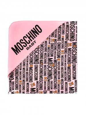 Одеяло с логотипом Moschino Kids. Цвет: розовый