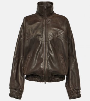 Кожаная куртка-бомбер letty , коричневый Acne Studios