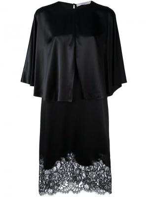 Коктейльное платье с кружевной вставкой Givenchy. Цвет: чёрный