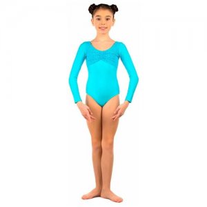 Купальник спортивный для девочки Solo 140-146 голубой Arina Ballerina. Цвет: голубой