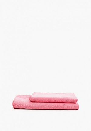 Комплект полотенец Home One 50х70 см, 70х140 см. Цвет: розовый