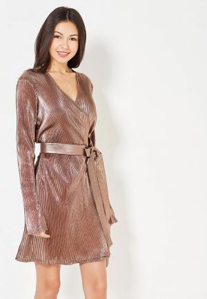Платье TrendyAngel. Цвет: коричневый
