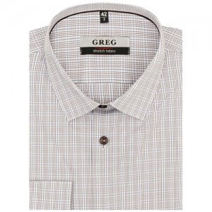 Рубашка , размер 174-184/39, бежевый GREG. Цвет: бежевый