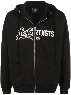 Толстовка на молнии с капюшоном и логотипом Les (Art)Ists. Цвет: черный