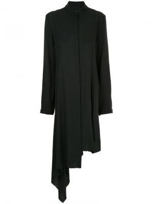 Асимметричное платье-рубашка Zambesi. Цвет: черный