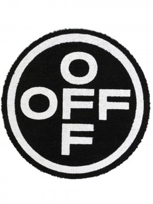 Придверный коврик с логотипом OFF Off-White. Цвет: черный