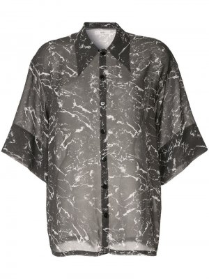 Шифоновая блузка с принтом G.V.G.V.. Цвет: серый