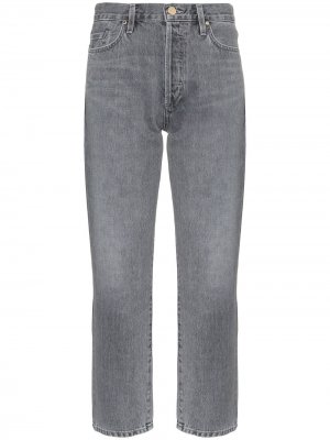 Укороченные джинсы прямого кроя GOLDSIGN. Цвет: серый