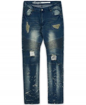 Мужские джинсы скинни больших и высоких размеров Mulberry Moto Reason