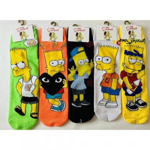 Носки , 5 пар, размер 36-41, черный, оранжевый, желтый, белый, зеленый The Simpsons. Цвет: разноцветный/микс