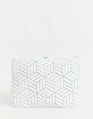 Чехол для ноутбука с геометрическим 3D узором -Белый adidas Originals