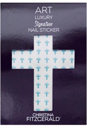 Наклейка для ногтей Синий крестик (96 шт) Christina Fitzgerald. Цвет: бесцветный