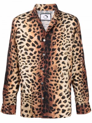 Рубашка с длинными рукавами и леопардовым принтом Endless Joy. Цвет: коричневый