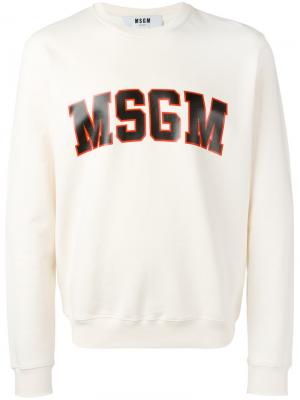 Logo print sweatshirt MSGM. Цвет: телесный
