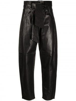Укороченные брюки с поясом Federica Tosi. Цвет: черный